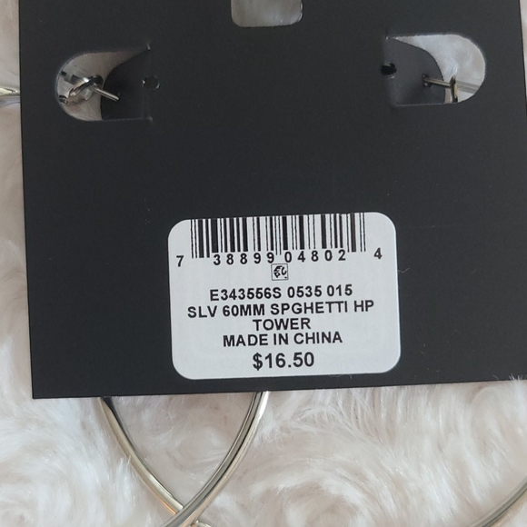 Thalia Sodi Large Silver Hoops - Picture 4 of 4